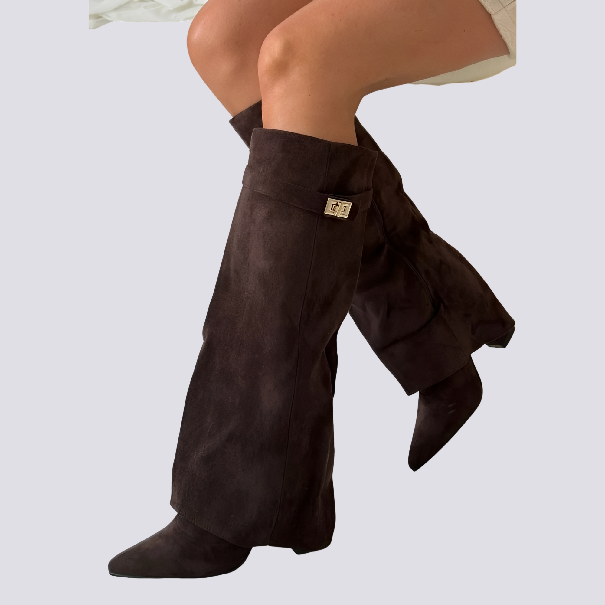 Blair - Bottes Hautes Élégantes avec Revers