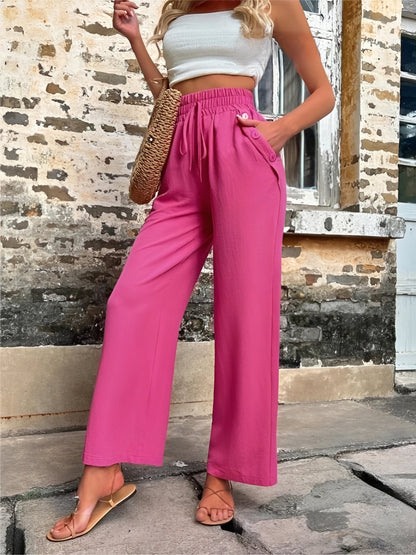 Allie - Pantalon large, chic et taille haute pour femmes