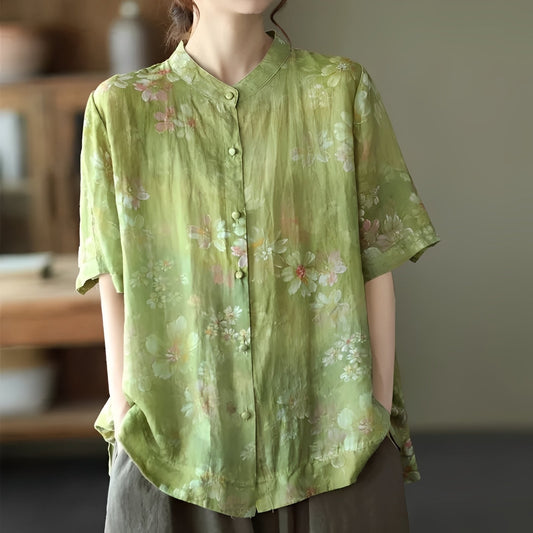 Alana - Blouse chic à manches mi-longues pour femmes