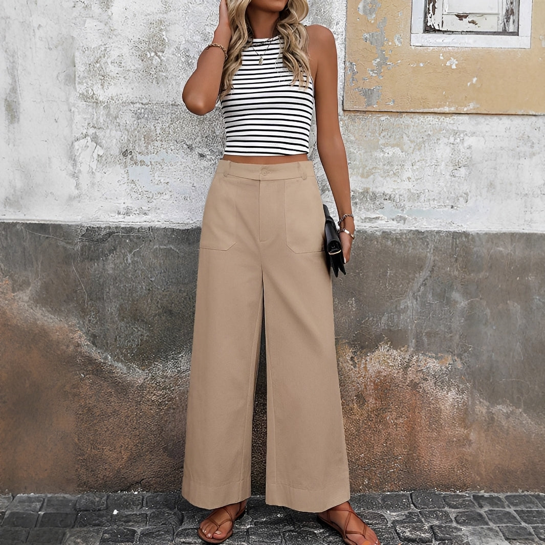 Sofia - Pantalons Taille Haute Décontractés