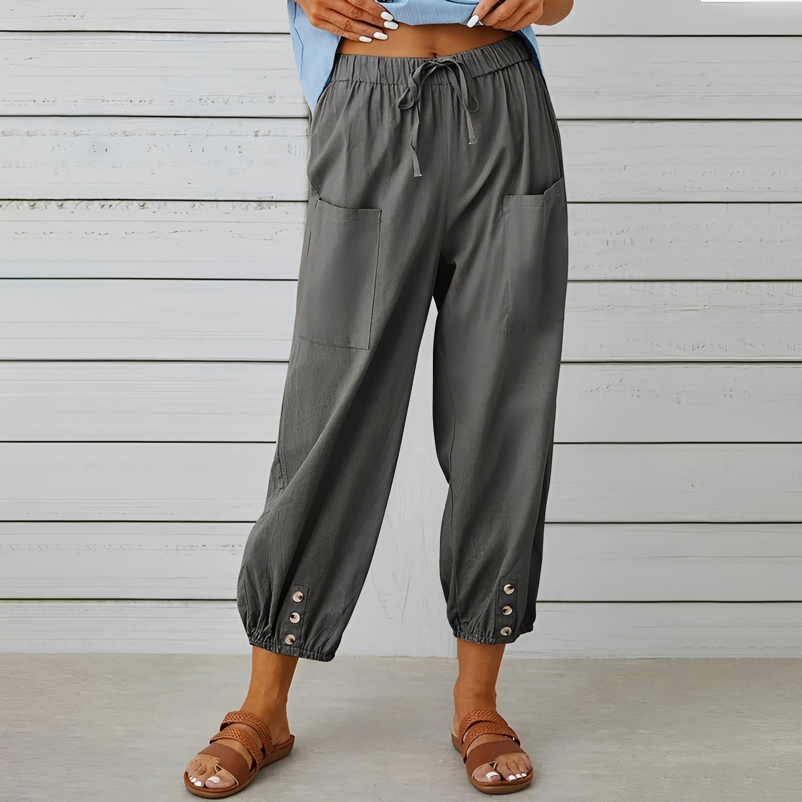 Christa - Pantalon ample, relax et court pour femmes