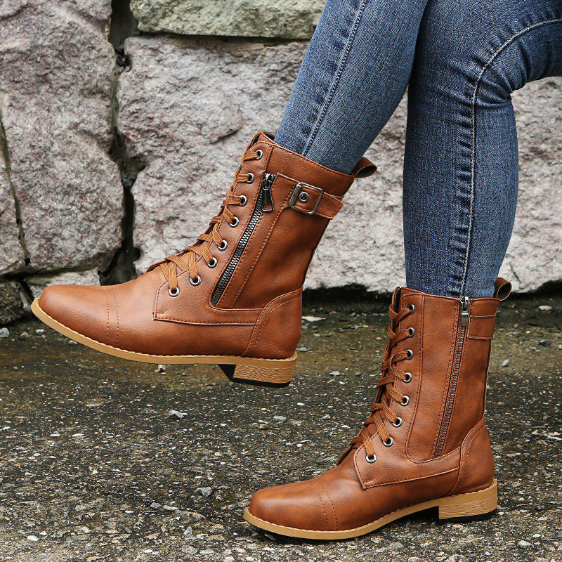 Katerina - Bottes Élégantes à Talon Bas