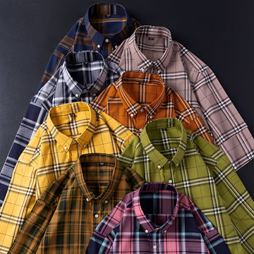 Aldrine - Chemise relax à manches longues pour homme