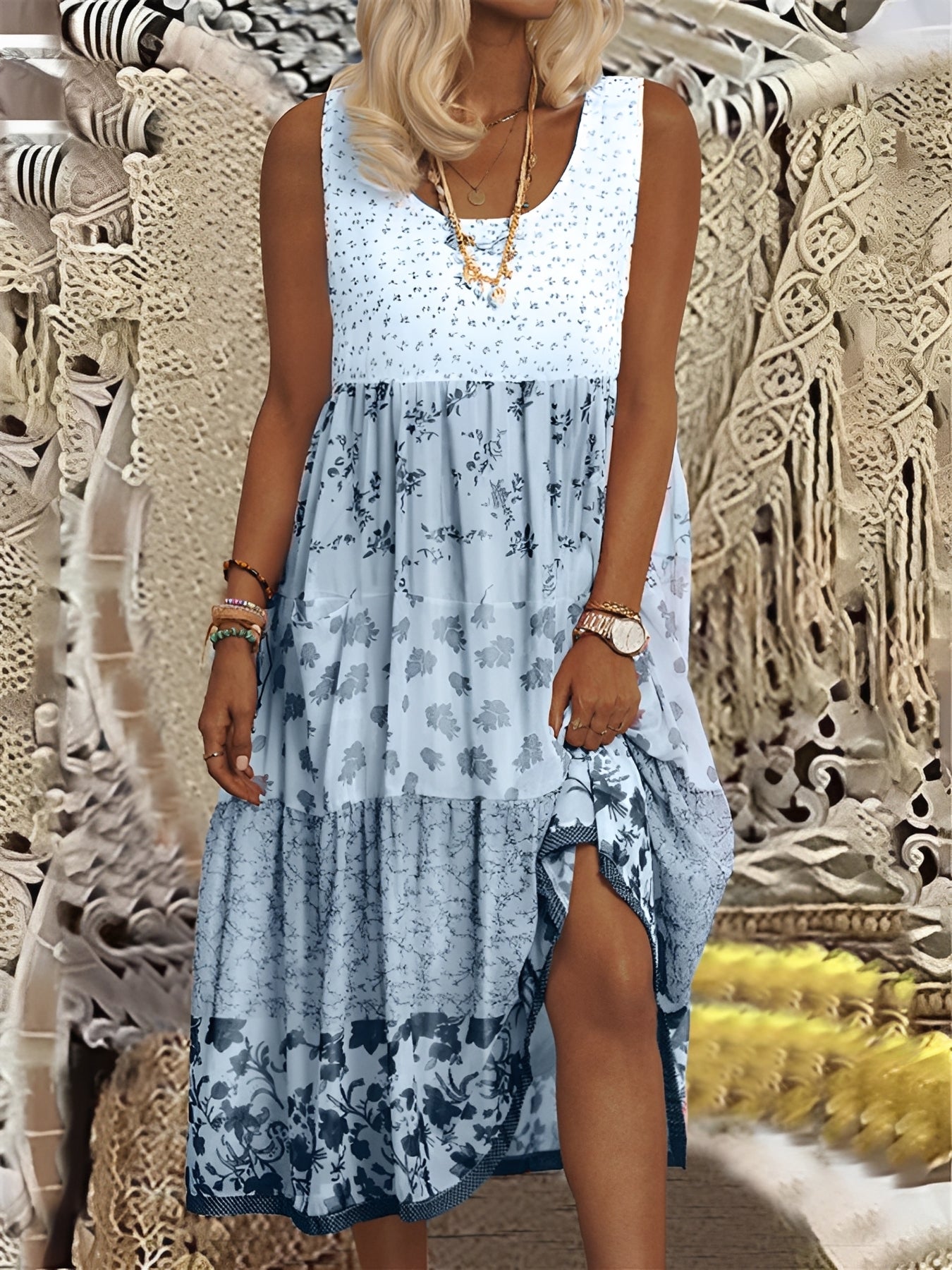 Nancy - Robe Midi Chic Style Bohème