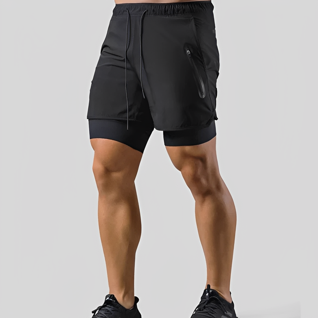 Steven - Short pour homme - Double couche pour le sport