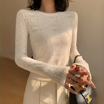 Perlaine - Blouse douce à manches longues