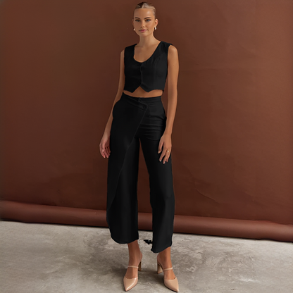 Agnes - Ensemble Gilet et Pantalon Tendance