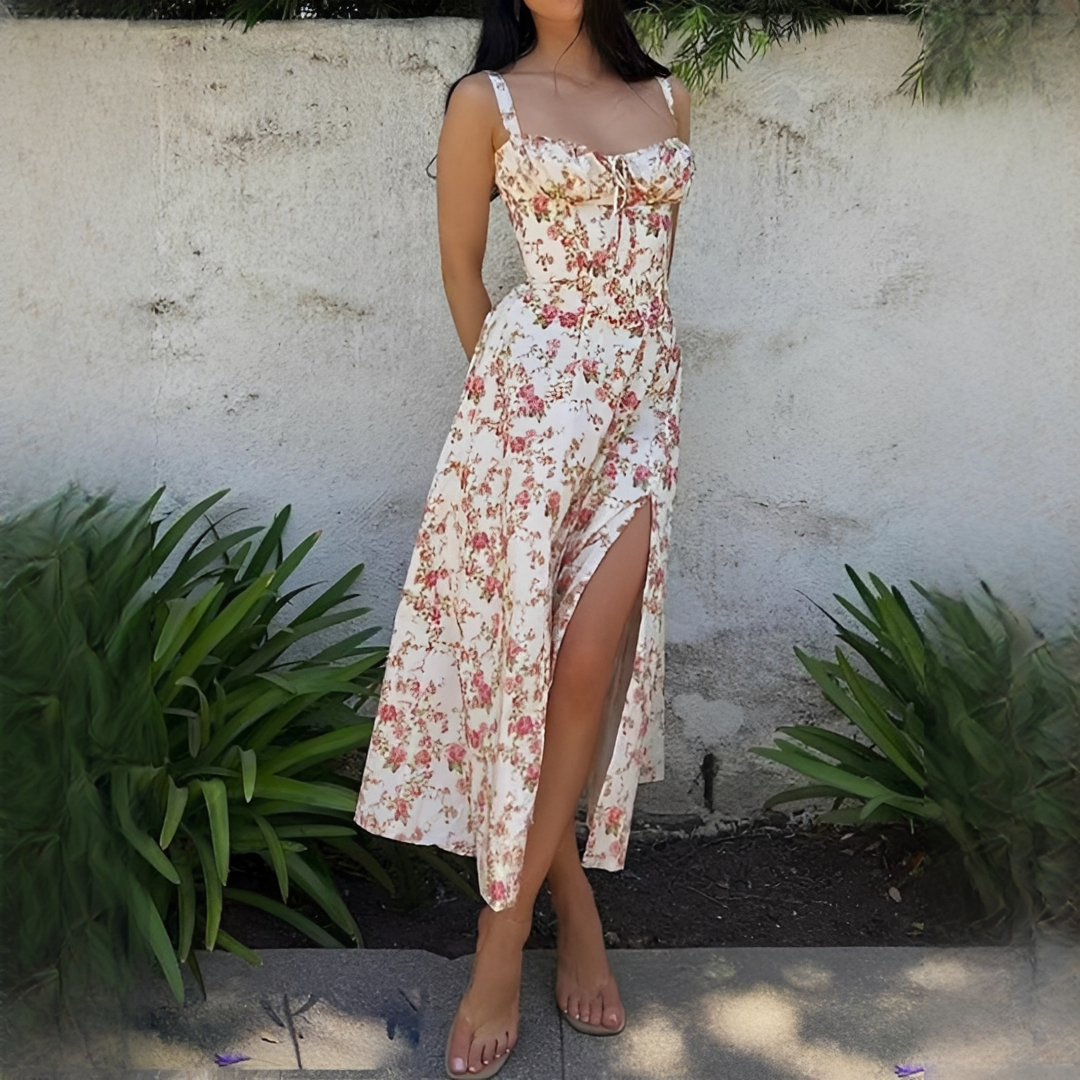 Quinny - Robe midi florale