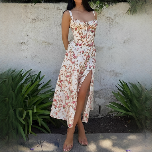 Quinny - Robe midi florale
