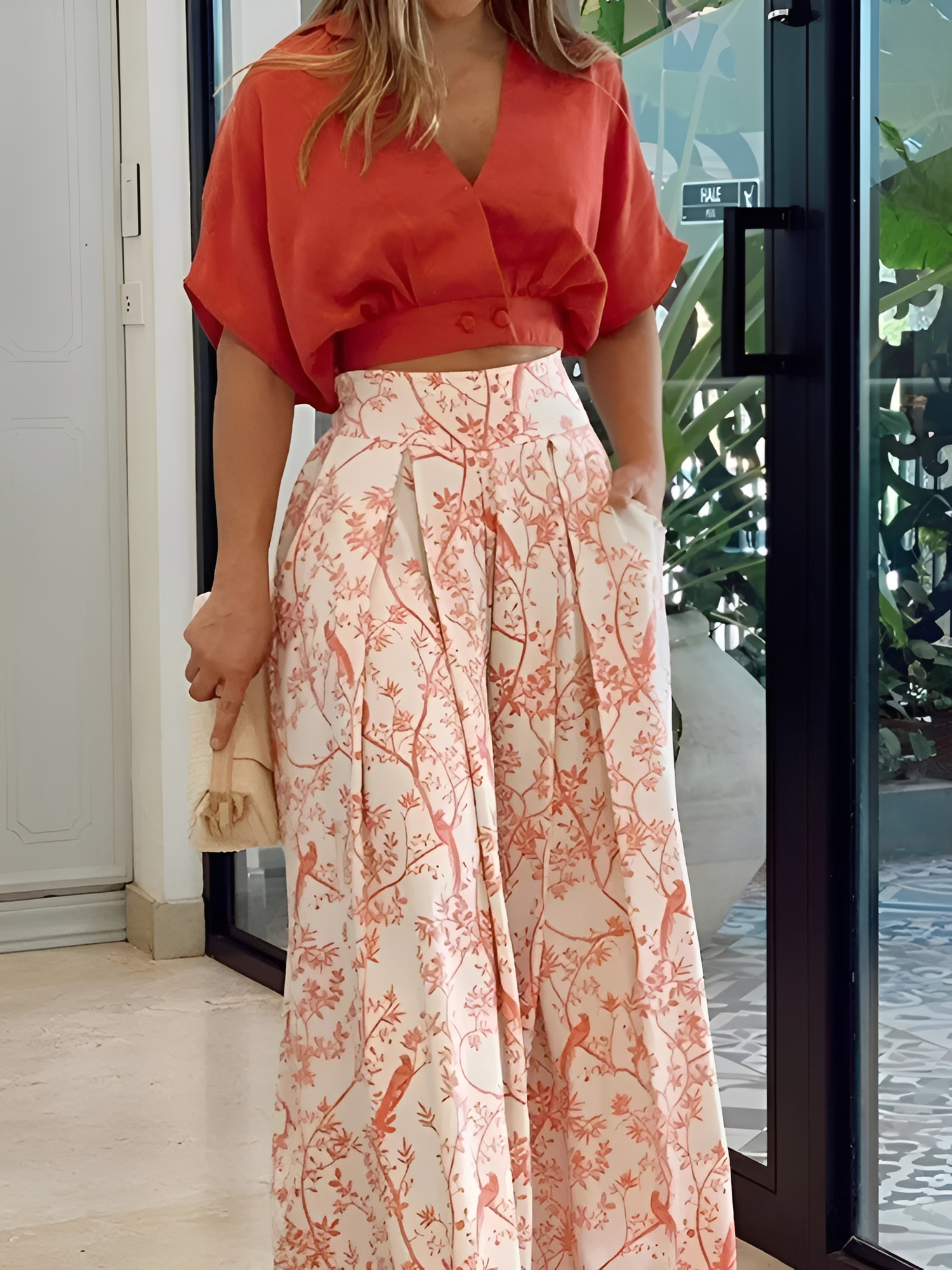 Hennie - Set large et relax avec motif pour femmes