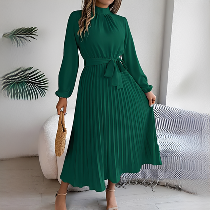 Jessy - Robe à plis à manches longues pour femme