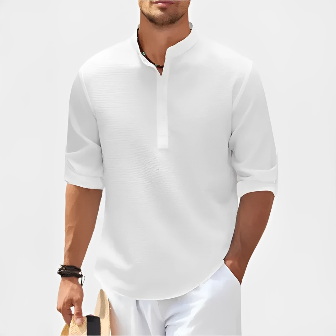 Khenneth - Chemise d'été moderne à manches longues pour homme