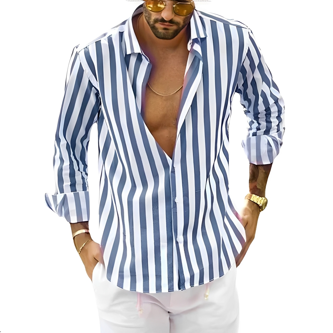 Roldan - Chemise d'été à rayures pour homme
