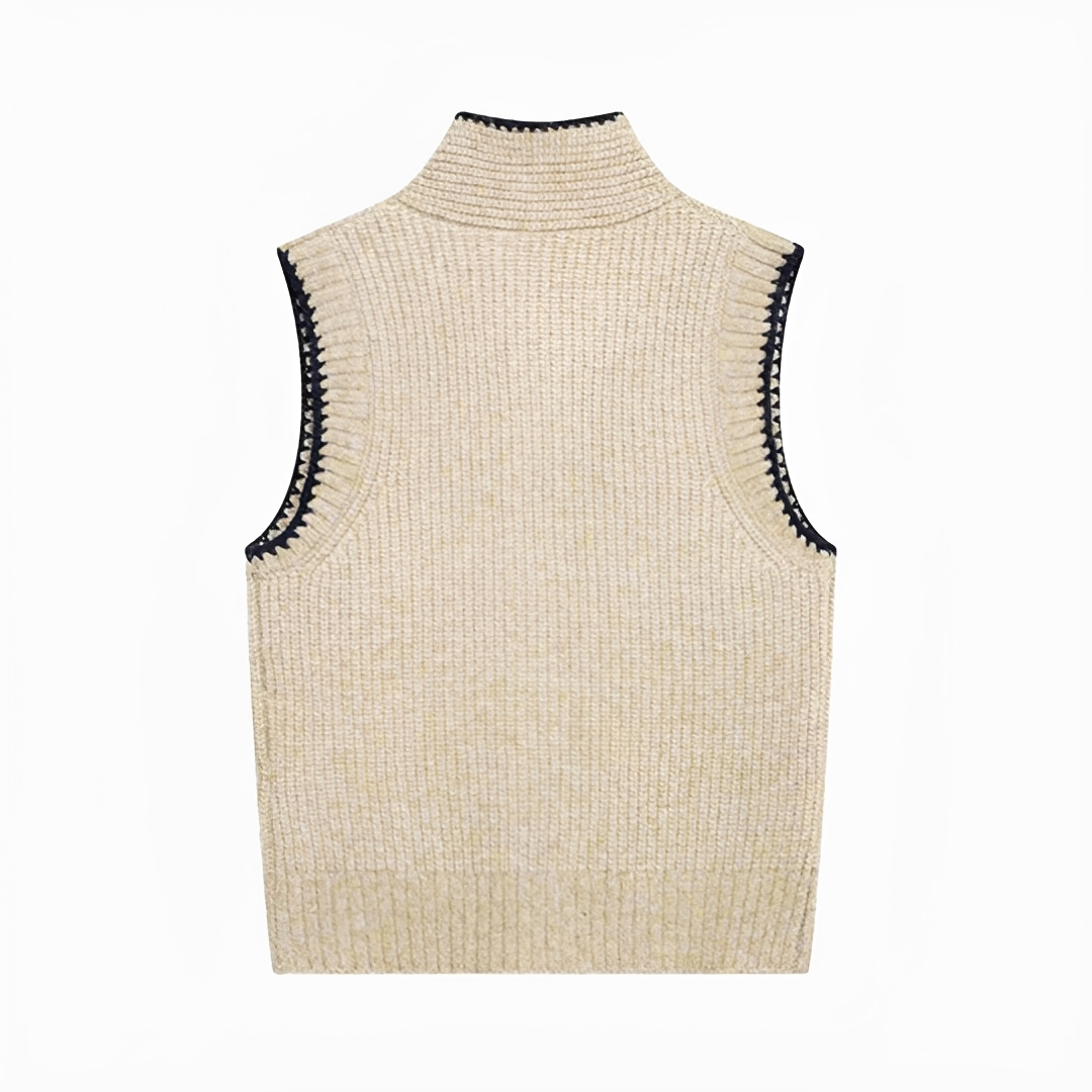 Dahlia - Gilet Élégant à Nœud