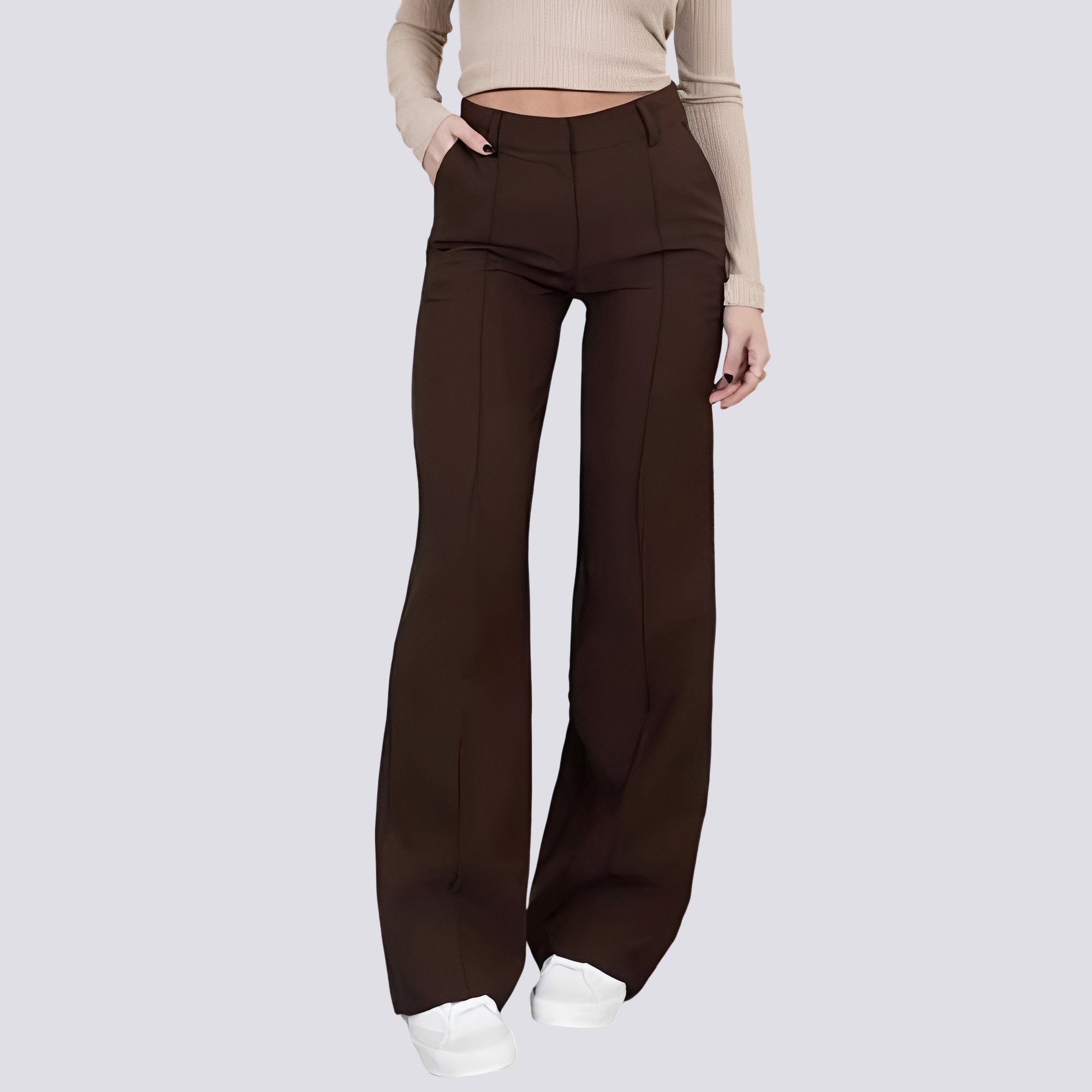 Herbie - Pantalon Taille Haute Décontracté