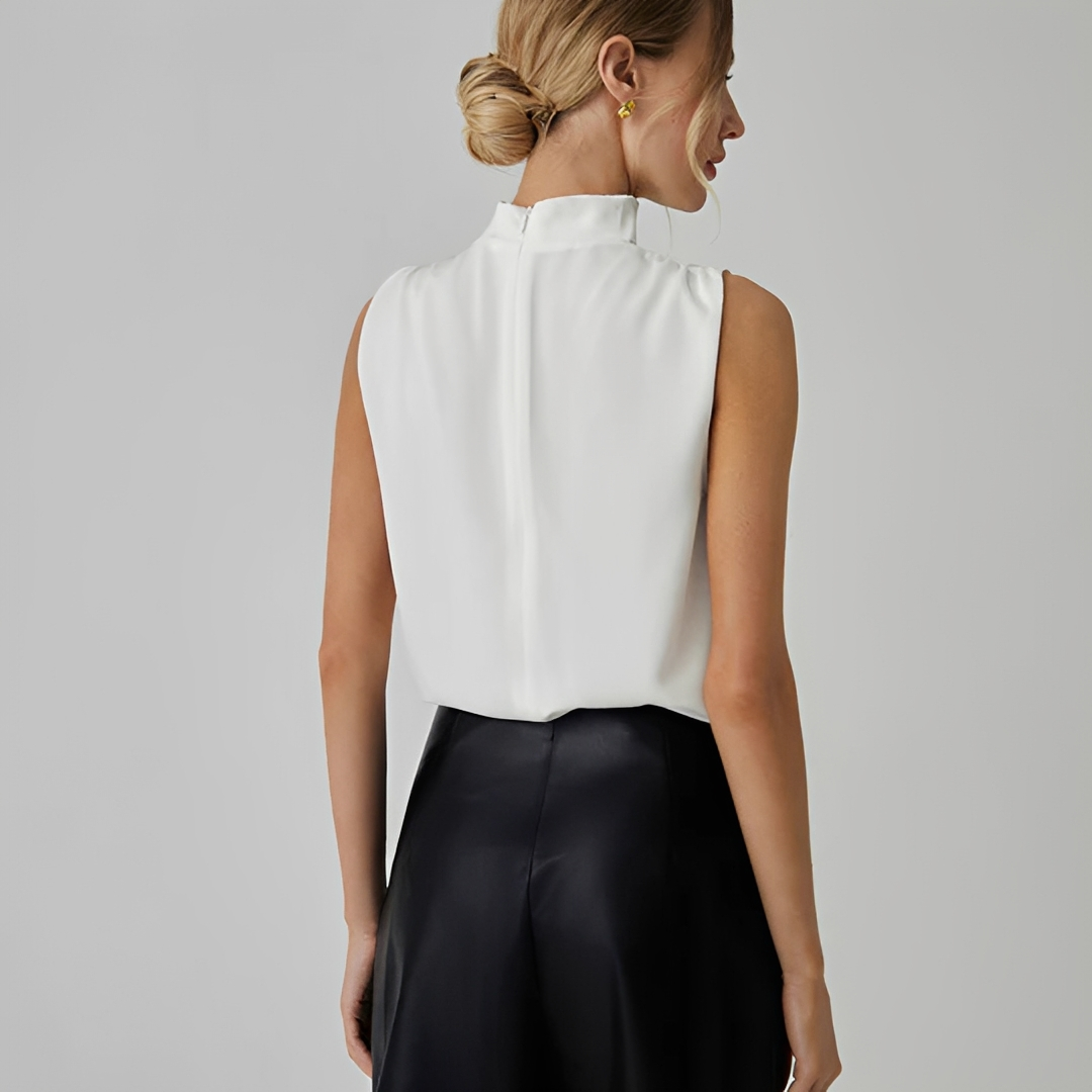 Ailani - Blouse Plissée Sans Manches