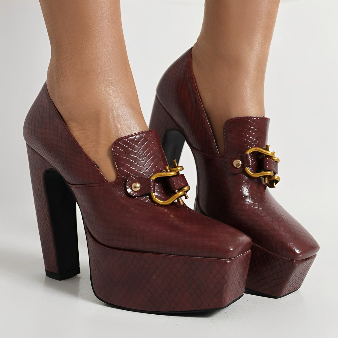 Jennie - Chaussures Élégantes à Talons Larges