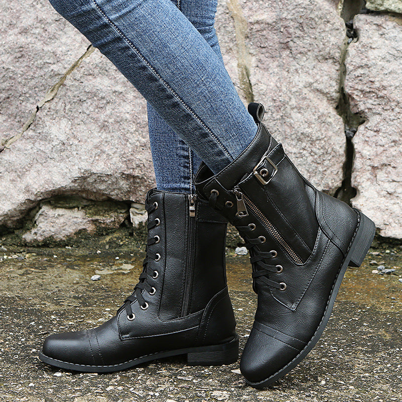 Katerina - Bottes Élégantes à Talon Bas