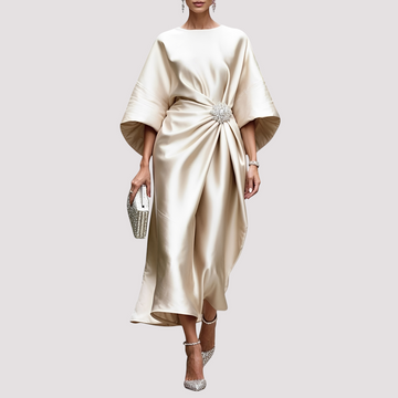 Kay - Robe Midi Chic avec Design Croisé