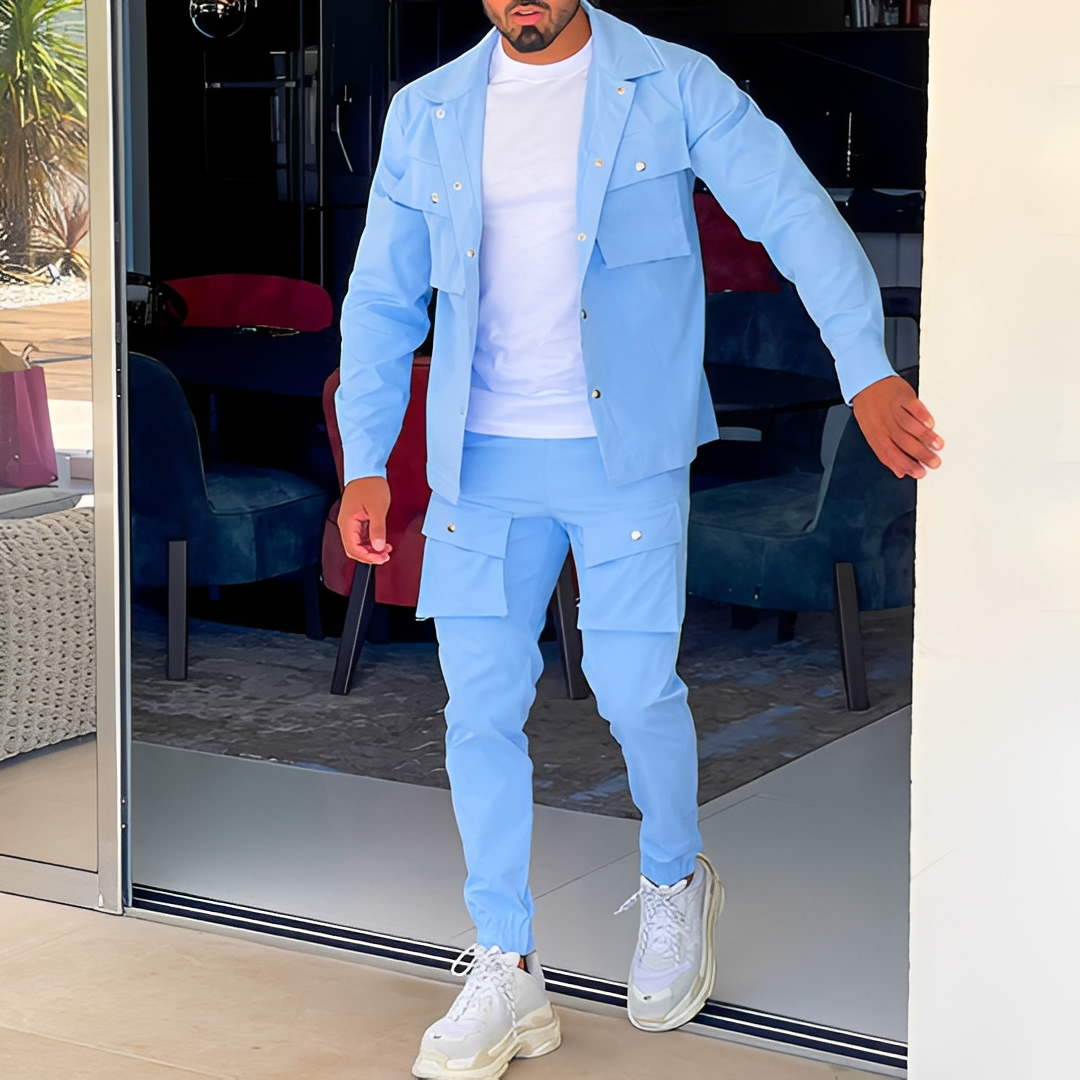 Arjay - Ensemble cargo homme moderne en deux pièces