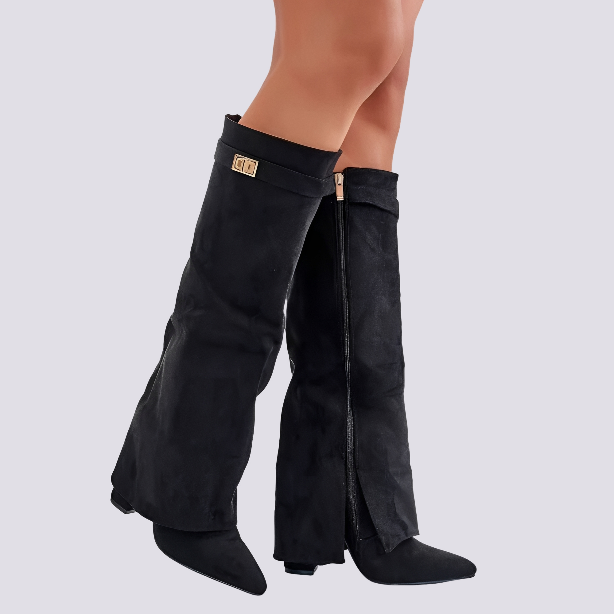 Blair - Bottes Hautes Élégantes avec Revers