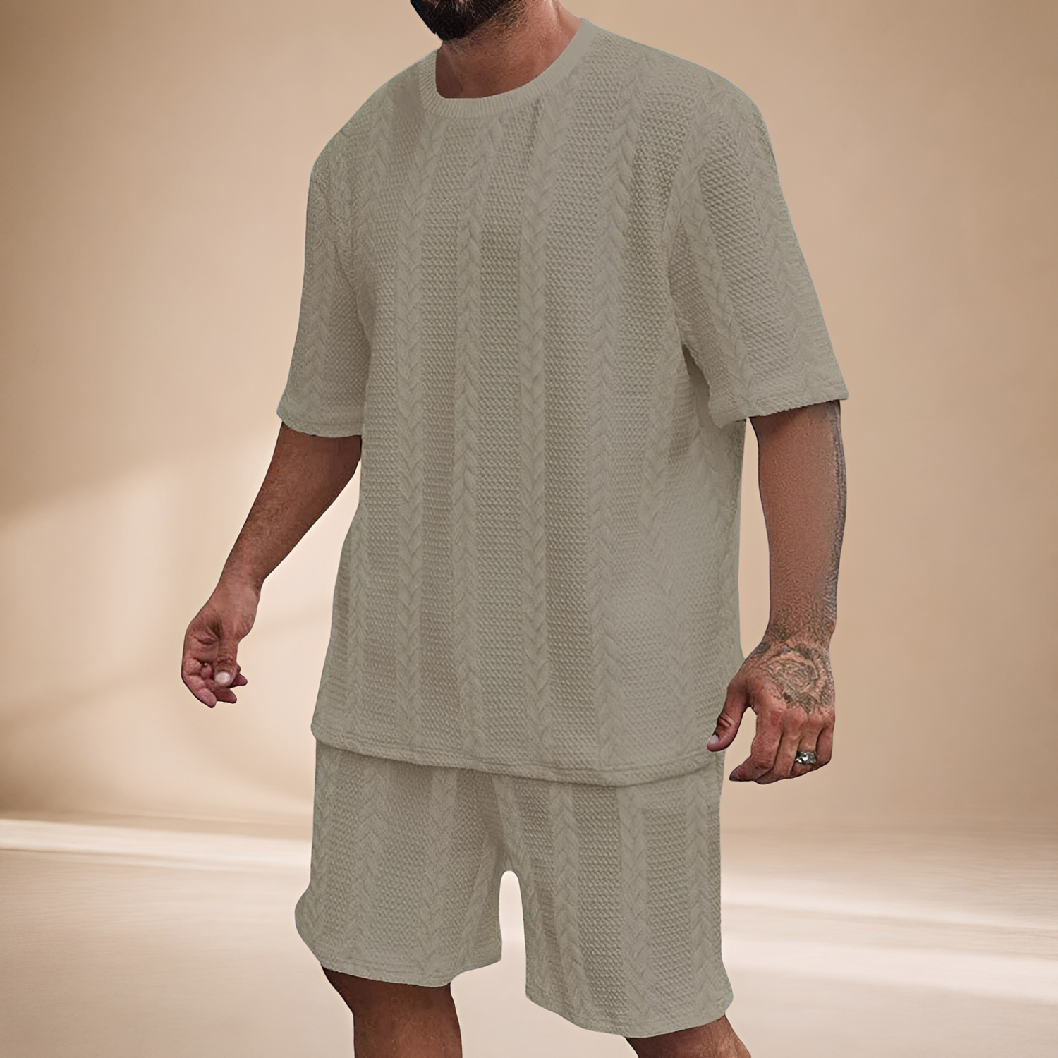 Johnston - Ensemble T-shirt et Shorts Amples