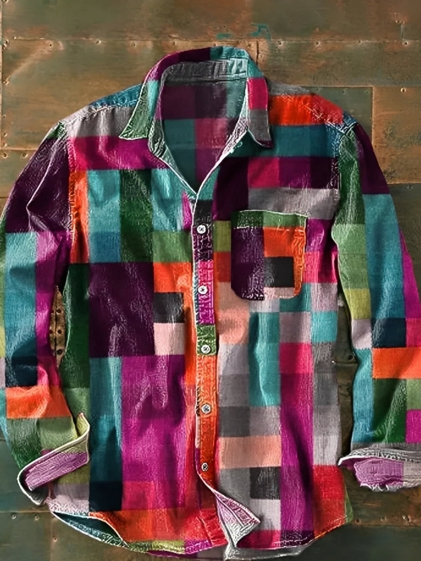 Charles – Chemise homme longue – Vintage et colorée