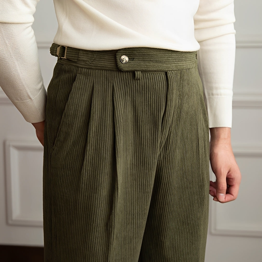 Rafael - Pantalon à Taille Haute en Tissu à Motifs