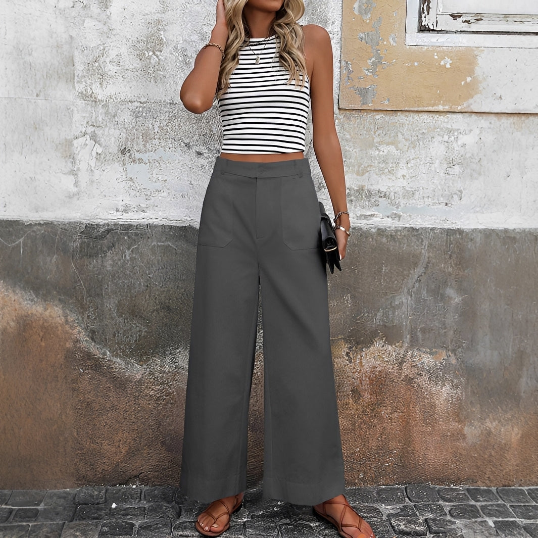 Sofia - Pantalons Taille Haute Décontractés