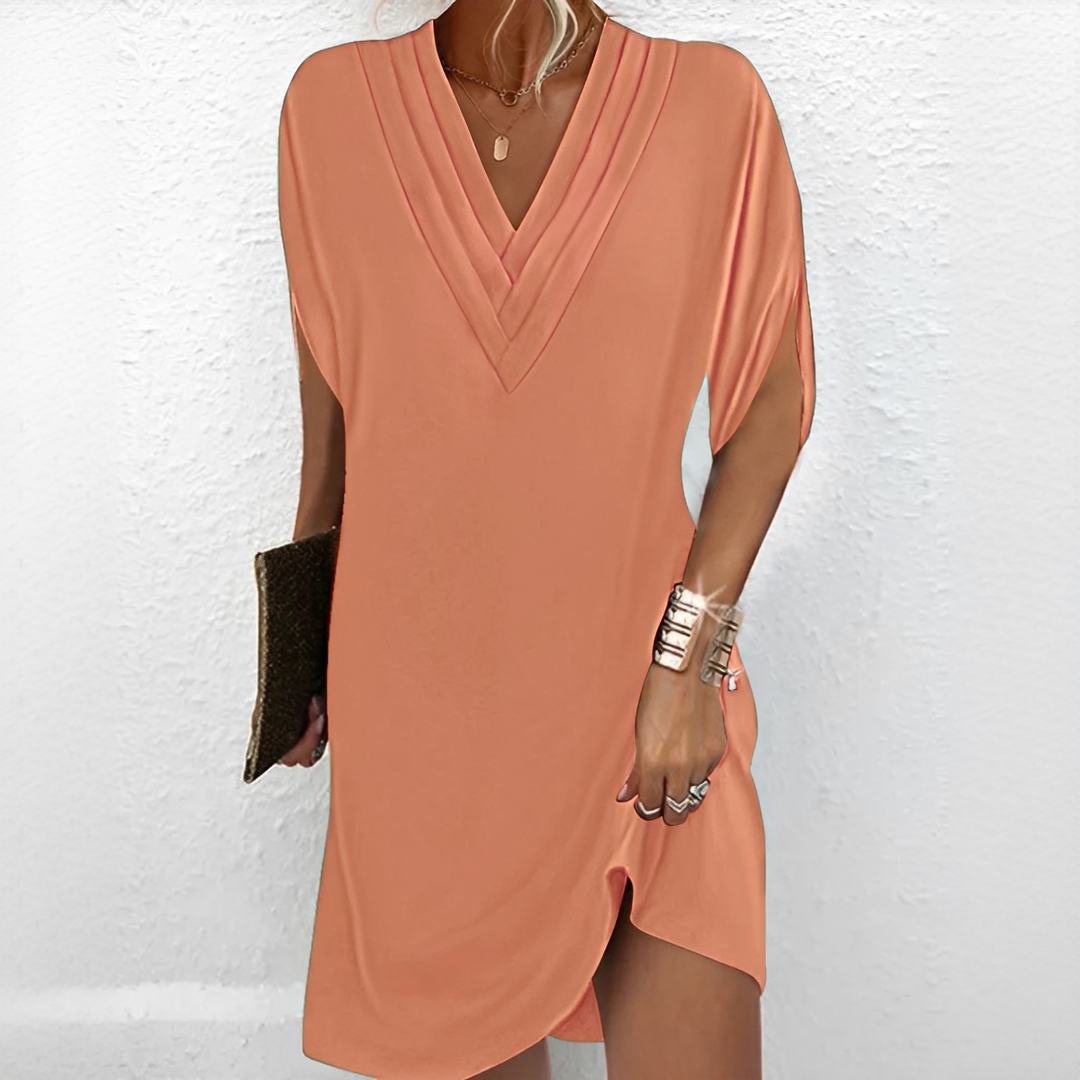 Jazlynn - Robe plissée avec manches chauve-souris