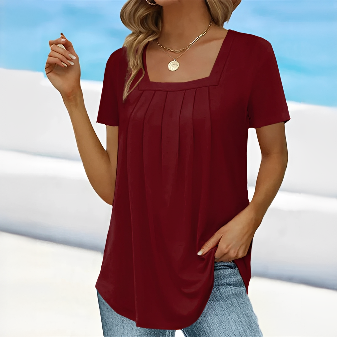 Lidania - Blouse chic avec détails plissés
