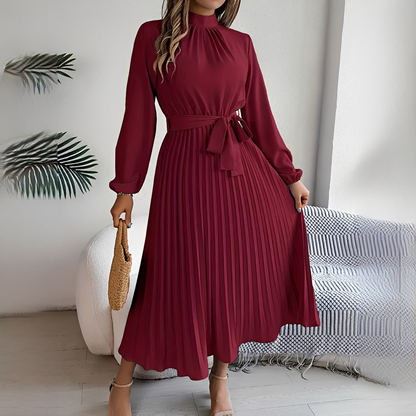 Jessy - Robe à plis à manches longues pour femme