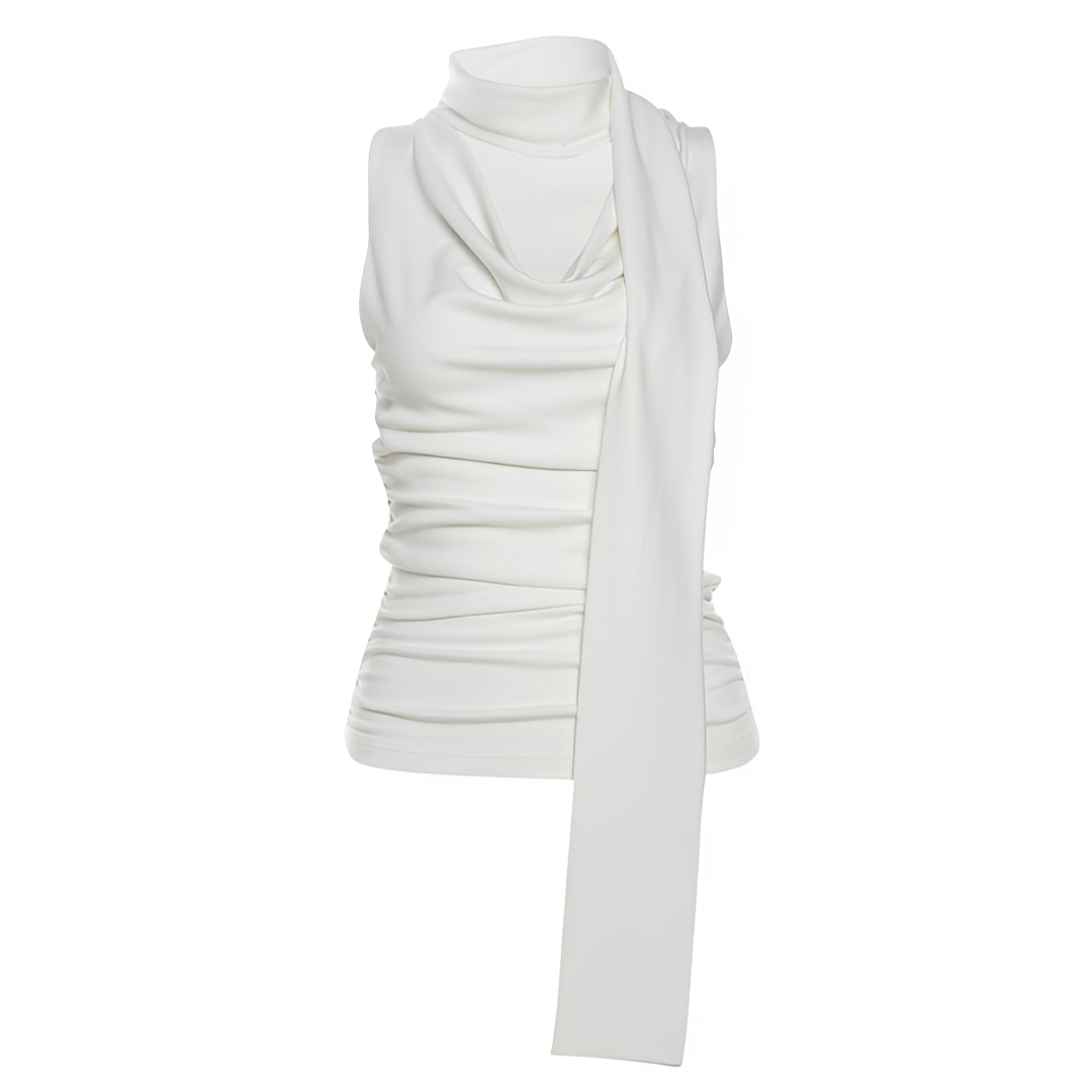 Yvette - Blouse Sans Manches Ajustée