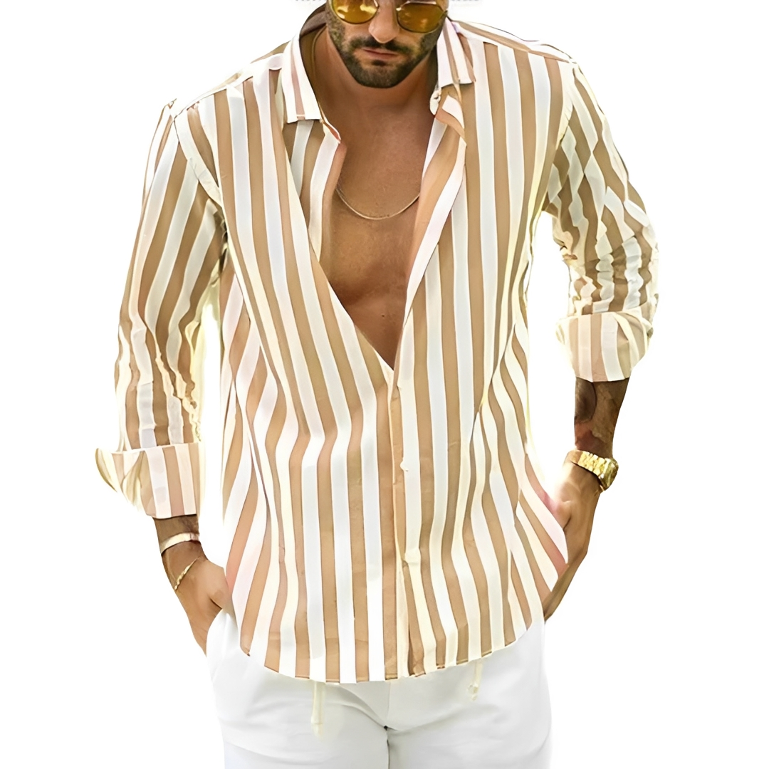 Roldan - Chemise d'été à rayures pour homme