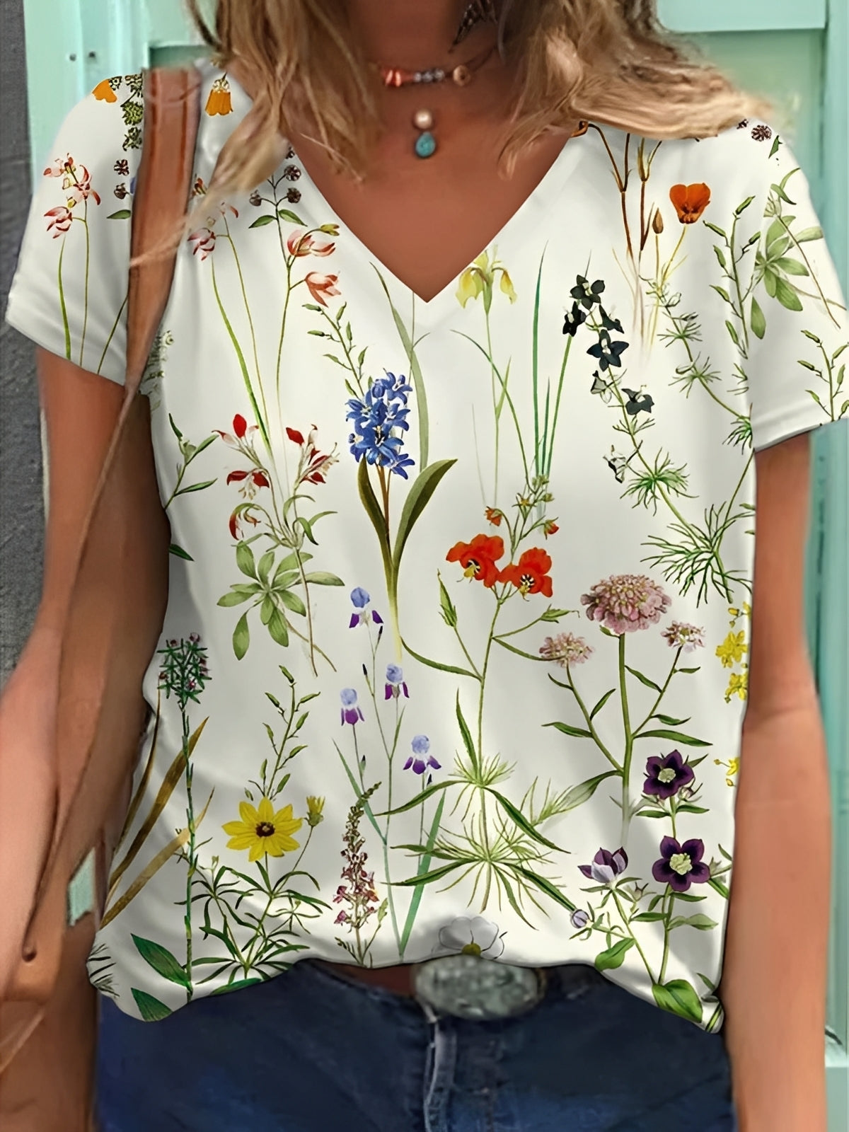 Niki - Haut élégant avec motifs de fleurs pour femmes