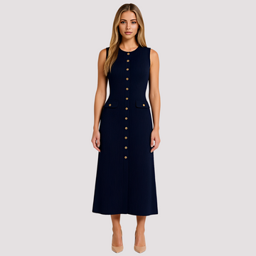 Jorja - Robe Midi Chic avec Boutons