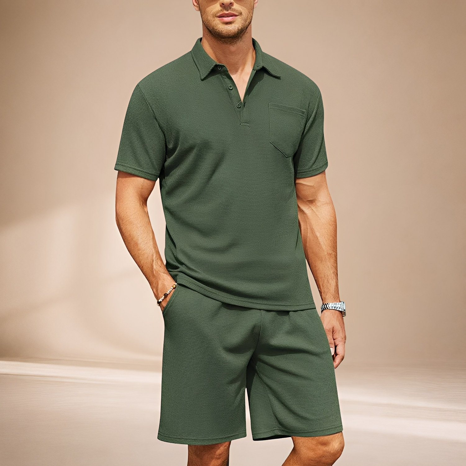 Barry - Ensemble Polo Ajusté à Texture