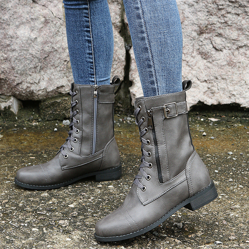 Katerina - Bottes Élégantes à Talon Bas