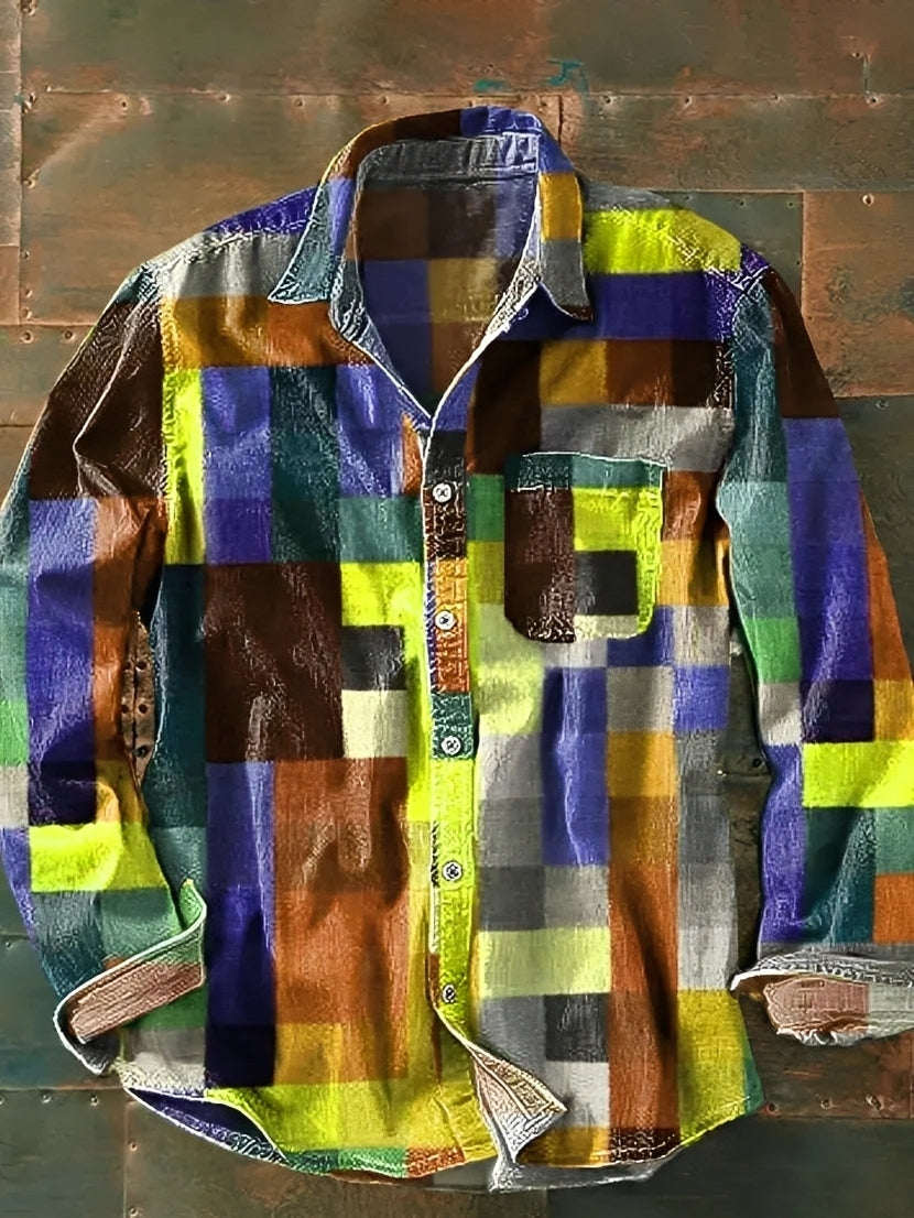 Charles – Chemise homme longue – Vintage et colorée