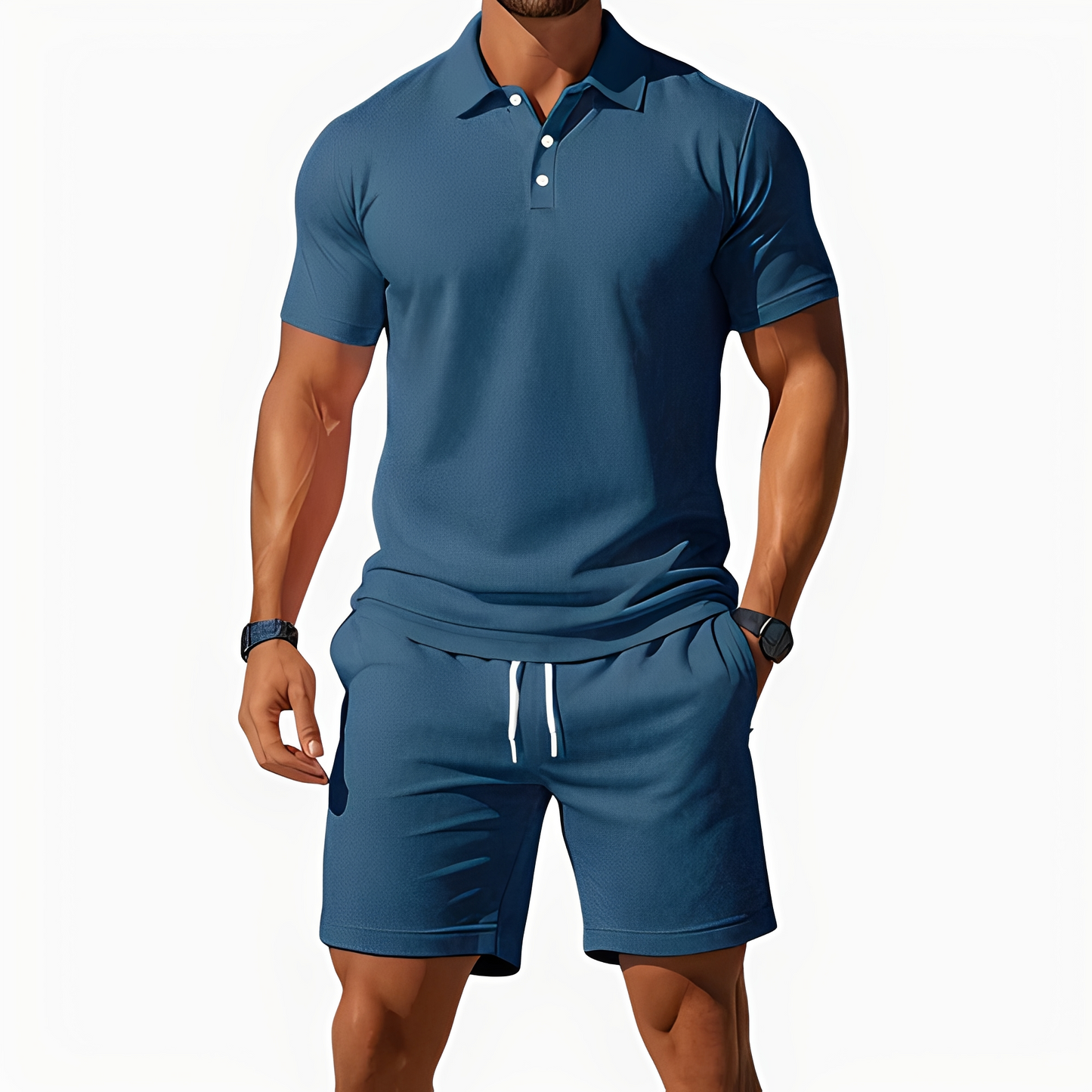 Aldrin - Set polo et short homme à la mode