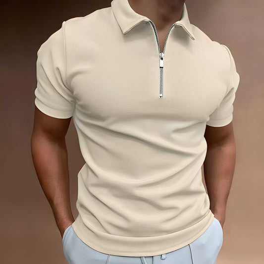 Carlos - Polo pour hommes chic avec zip