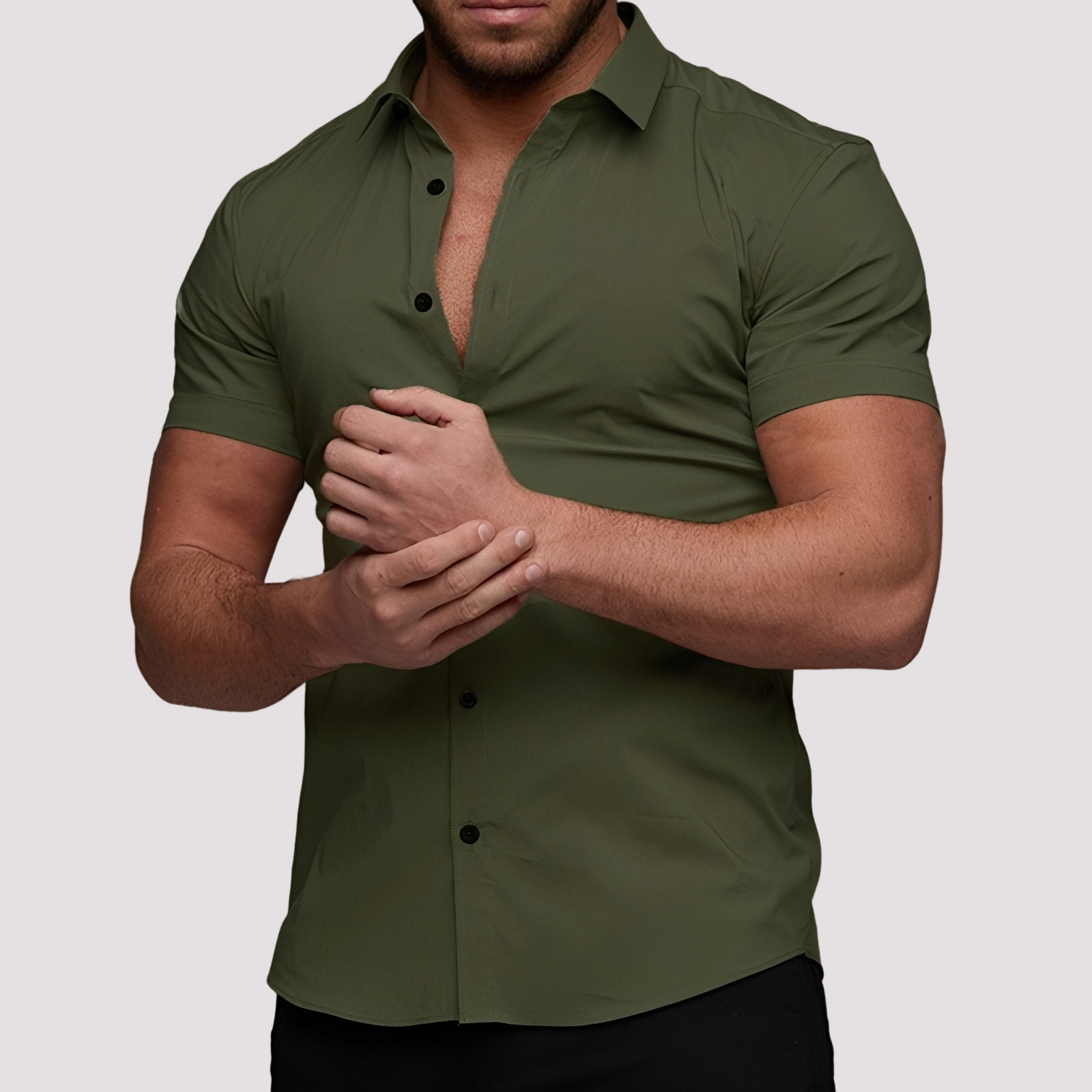 Oscar - Chemise ajustée manches courtes pour homme