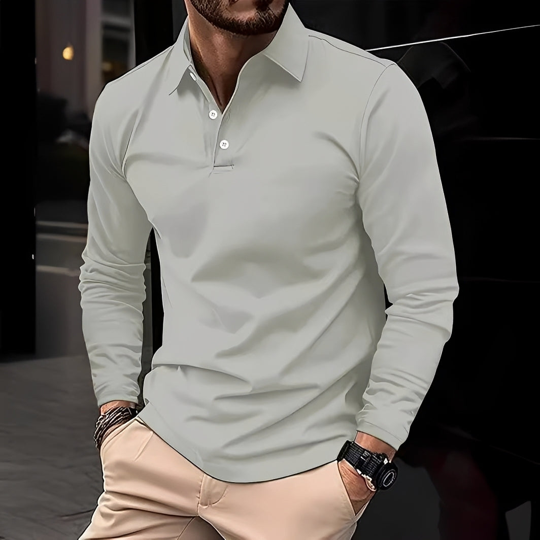Conner – Polo homme à manches longues – Agréable et détendu