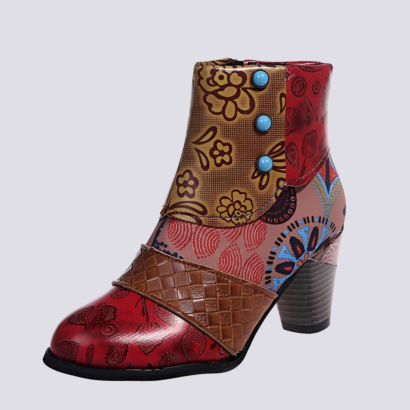 Emma - Bottes bohèmes aux multiples couleurs