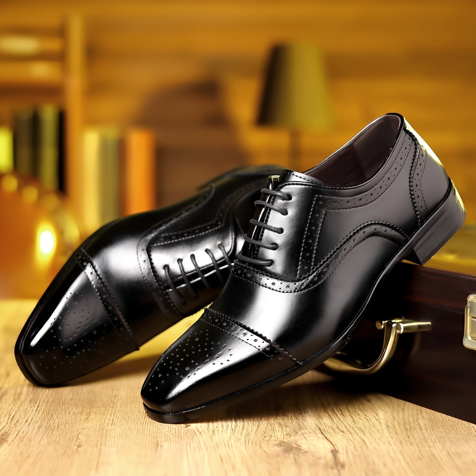 Ronan - Chaussures rétro pour hommes avec bouts pointus