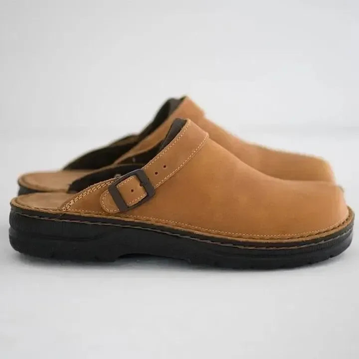 Yani - Pantuflas ortopédicas de cuero para hombre