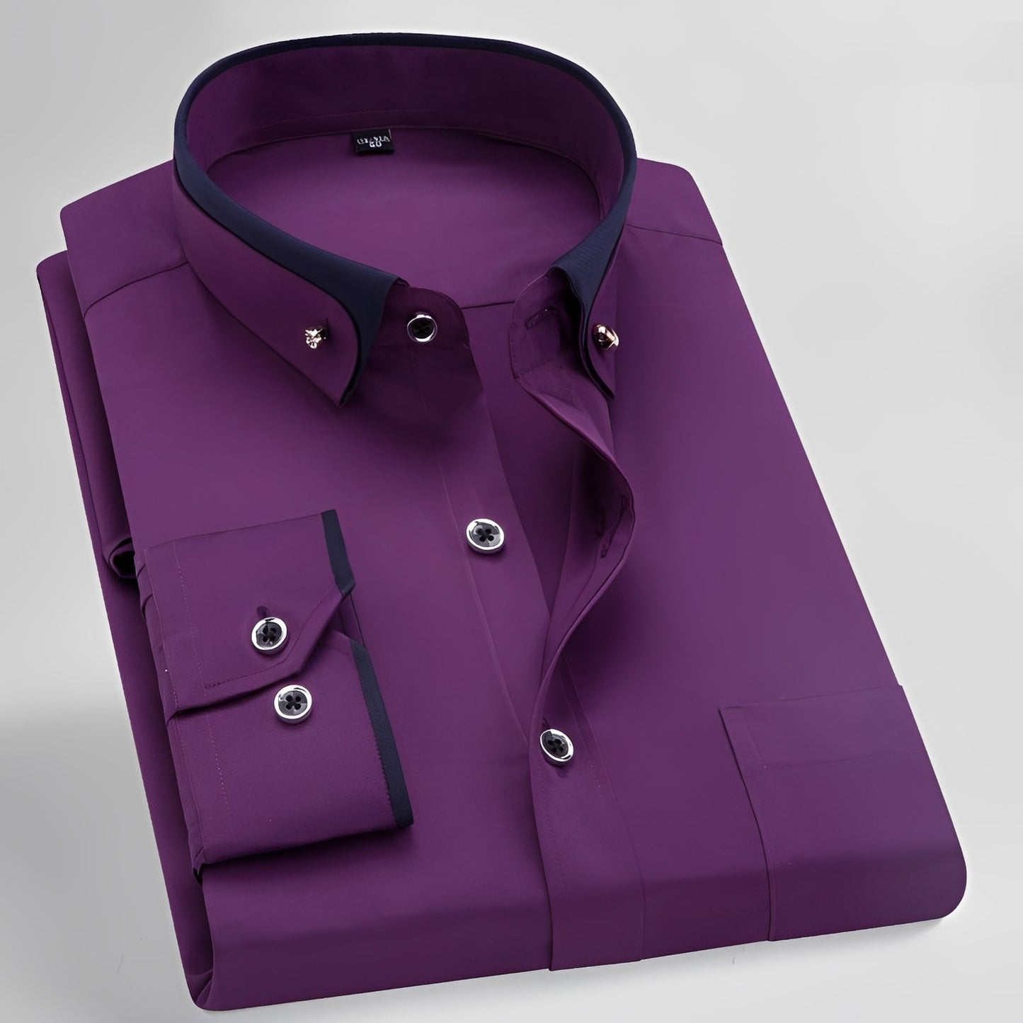 Glindel - Chemise homme classique à manches longues