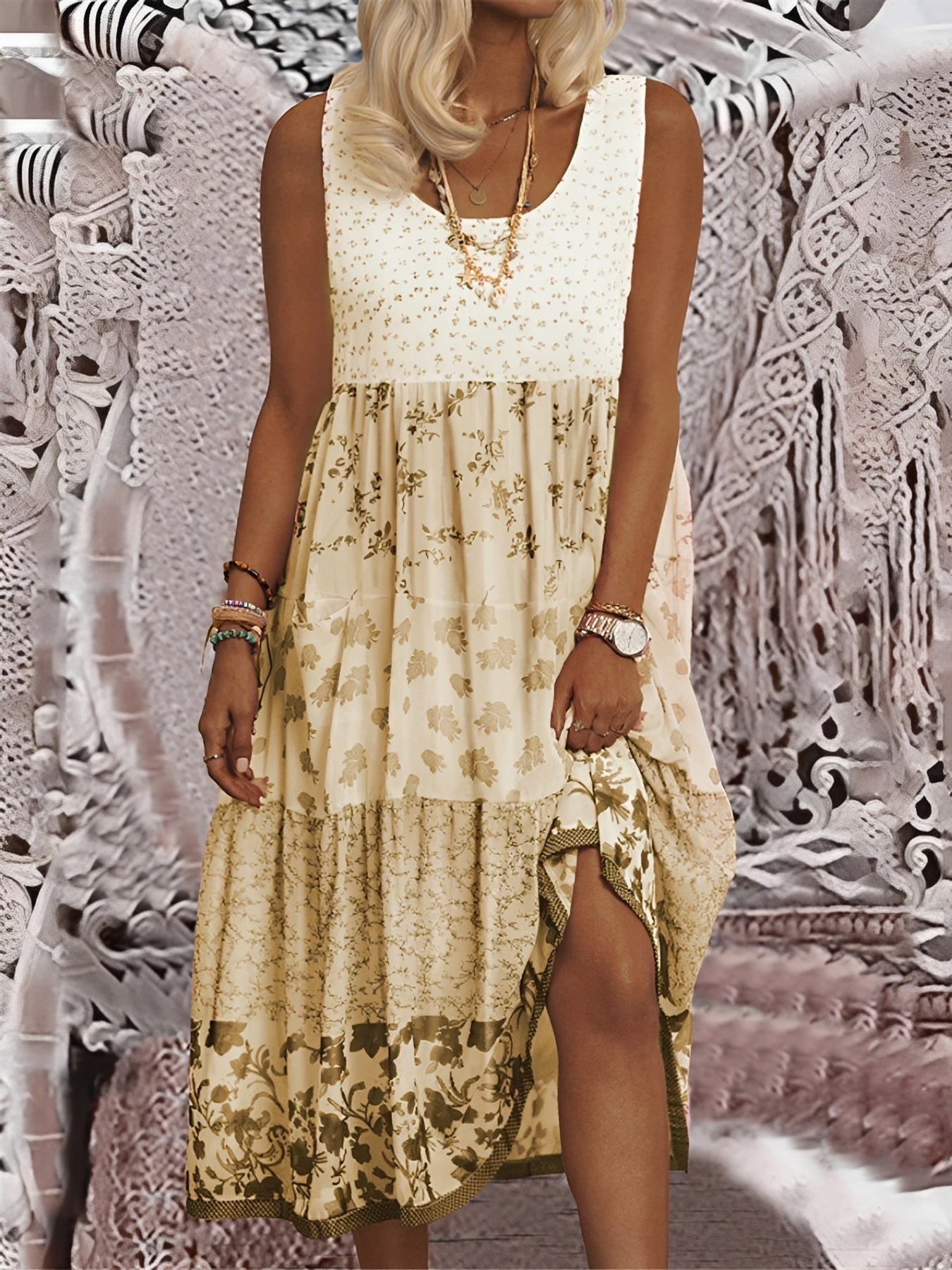 Nancy - Robe Midi Chic Style Bohème