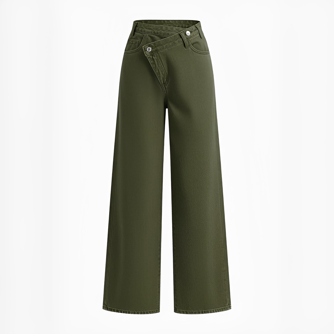 Jolina - Pantalon taille asymétrique