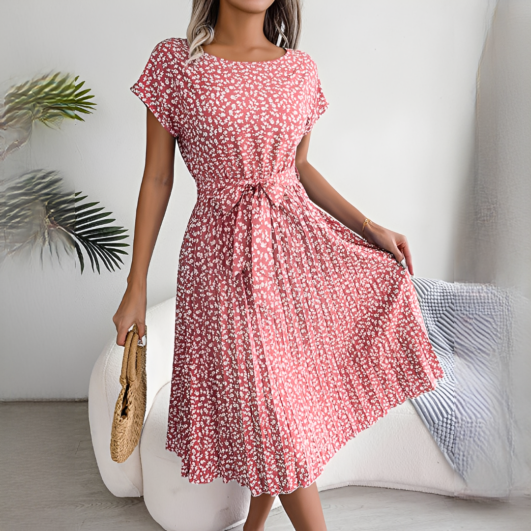 Lyka - Élégante robe d'été à manches courtes pour femmes